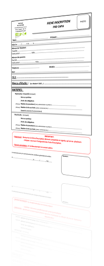 Fiche Inscription PRE-CAPA
