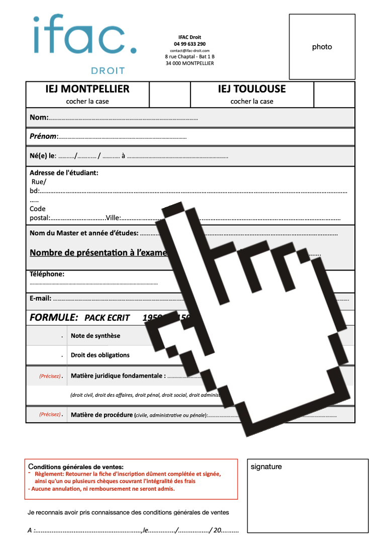 Fiche Inscription PRE-CAPA